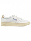 Medalist Goatskin Low Top Sneakers Gold White - AUTRY - BALAAN 2