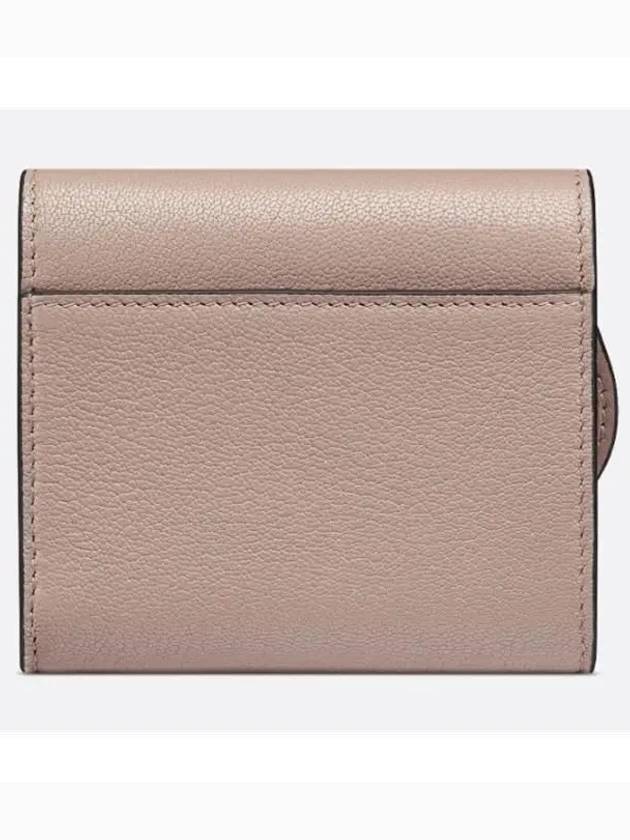 Saddle Lotus Goatskin Half Wallet Warm Taupe - DIOR - BALAAN 5