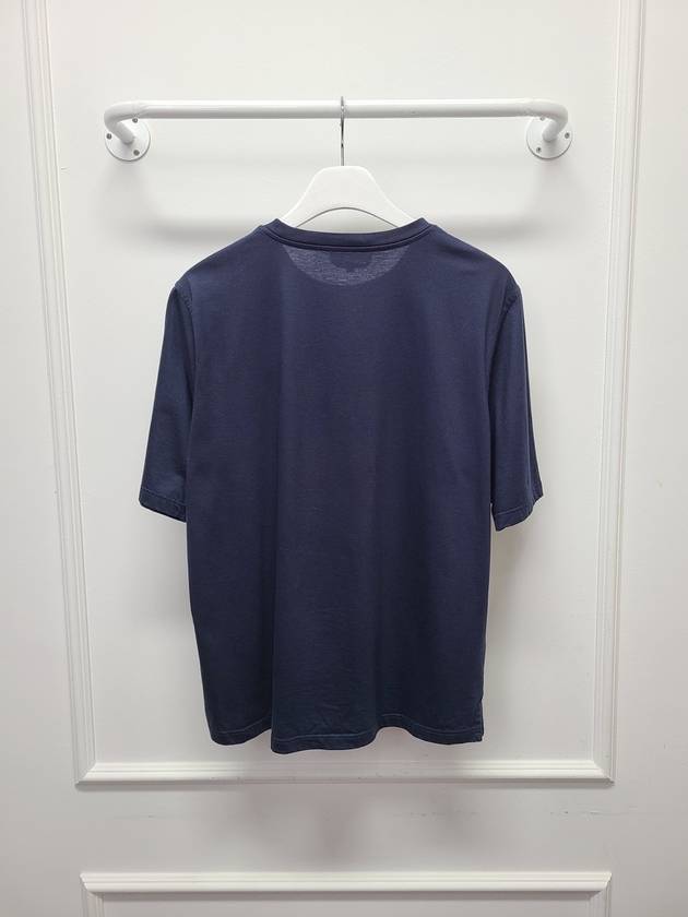 Navy Horse Leather Patch Short Sleeve T Shirt S - HERMES - BALAAN 5