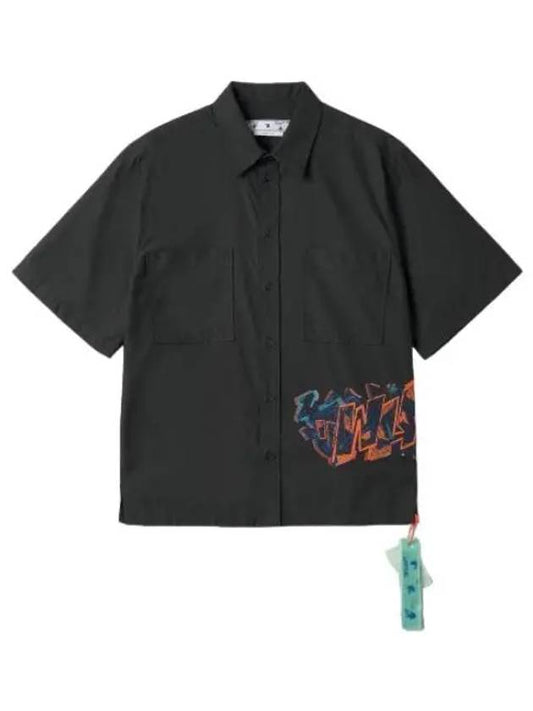 Graff Coupe Pocket Cotton Short Sleeve Shirt Black - OFF WHITE - BALAAN 1