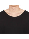 Wide Neck Cotton Long Sleeve T-Shirt Black - LEMAIRE - BALAAN 6