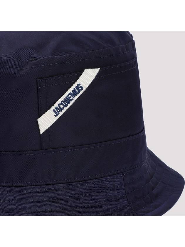 Le Bob Ovalie Nylon Bucket Hat Black - JACQUEMUS - BALAAN 4