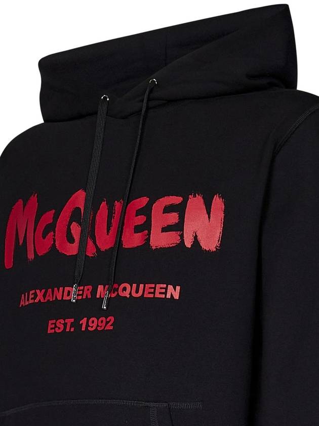 Graffiti Logo Hoodie Black - ALEXANDER MCQUEEN - BALAAN 4