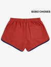 Kids Circle Shorts Burgundy 124AC067 610 - BOBO CHOSES - BALAAN 3