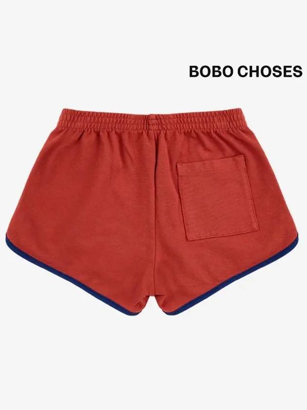 Kids Circle Shorts Burgundy 124AC067 610 - BOBO CHOSES - BALAAN 3