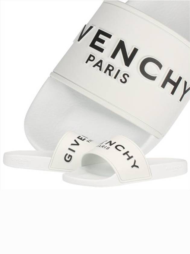 Logo Band Rubber Slippers White - GIVENCHY - BALAAN 2