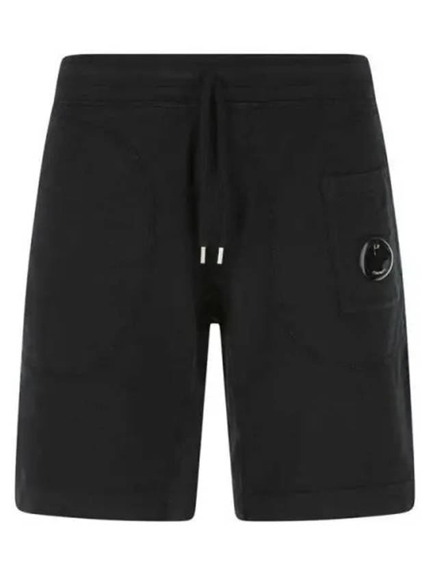 Men's Lens Wappen Bermuda Shorts Black - CP COMPANY - BALAAN 2