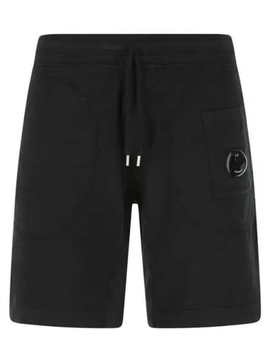 Men's Lens Wappen Bermuda Shorts Black - CP COMPANY - BALAAN 2