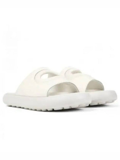 Twins Textile Leather Slide Slipper White - CAMPER - BALAAN 2