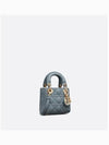 Lady Cannage Lambskin Micro Bag Cloud Blue - DIOR - BALAAN.