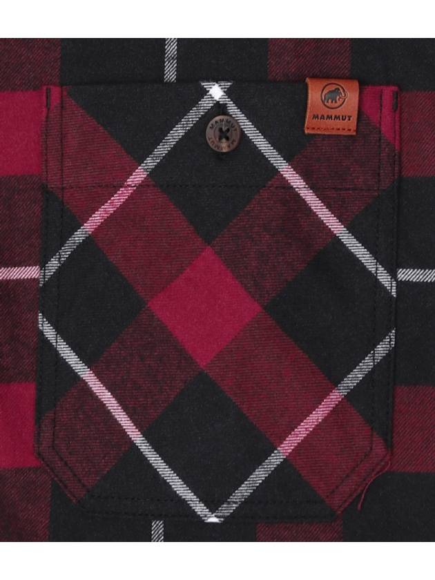 Alvra Cotton Long Sleeve Shirt Black Red - MAMMUT - BALAAN 5