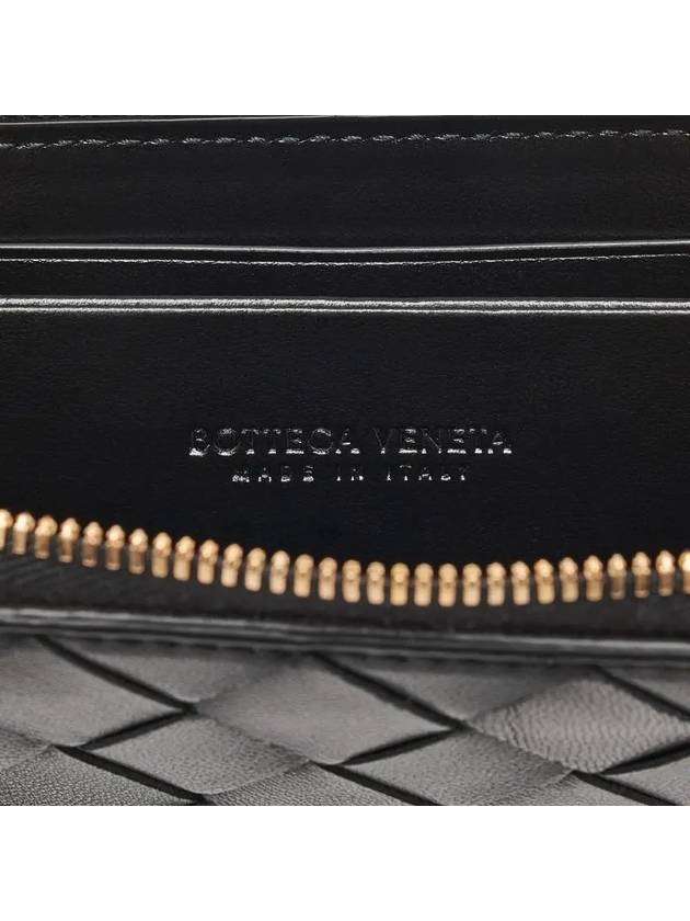 Zipper Intrecciato Card Wallet Black - BOTTEGA VENETA - BALAAN 4