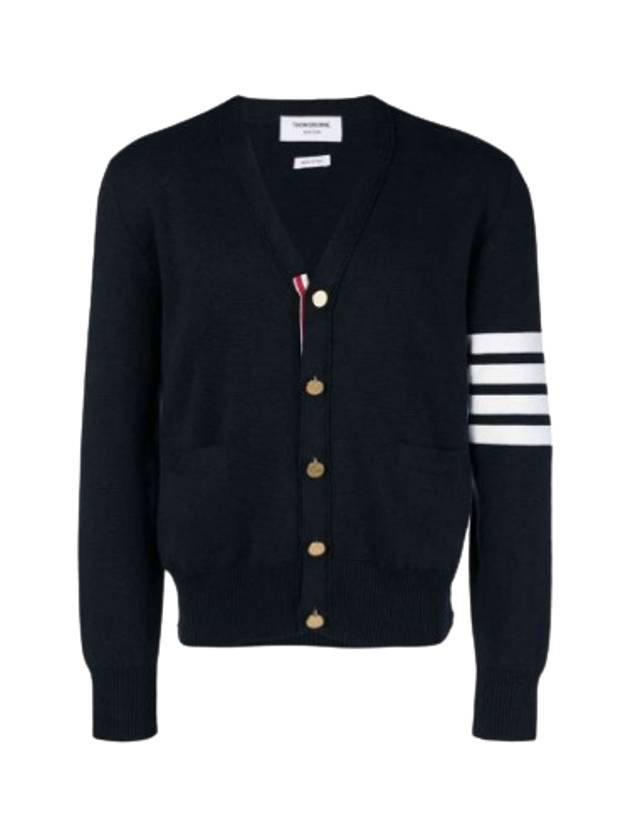 Milano Stitch 4 Bar Cardigan Navy - THOM BROWNE - BALAAN 7