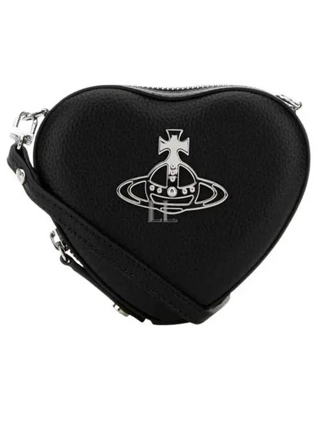 Logo Mini Heart Cross Bag Black - VIVIENNE WESTWOOD - BALAAN 2