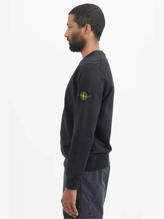 Wappen Patch Crew Neck Sweatshirt Black - STONE ISLAND - BALAAN 4