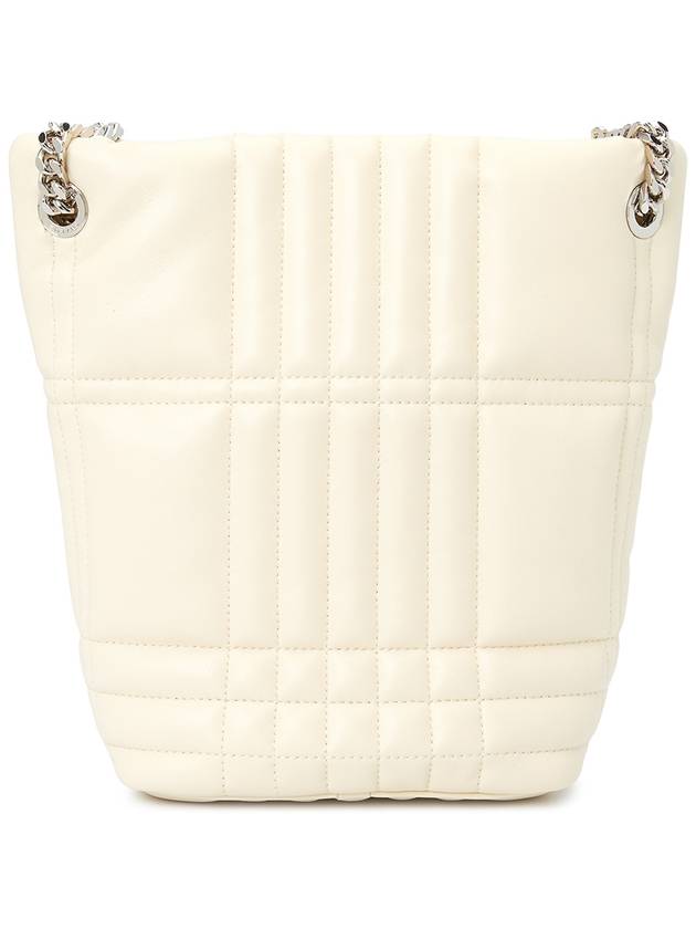 Lola Quilted Lambskin Small Bucket Bag White - BURBERRY - BALAAN 5