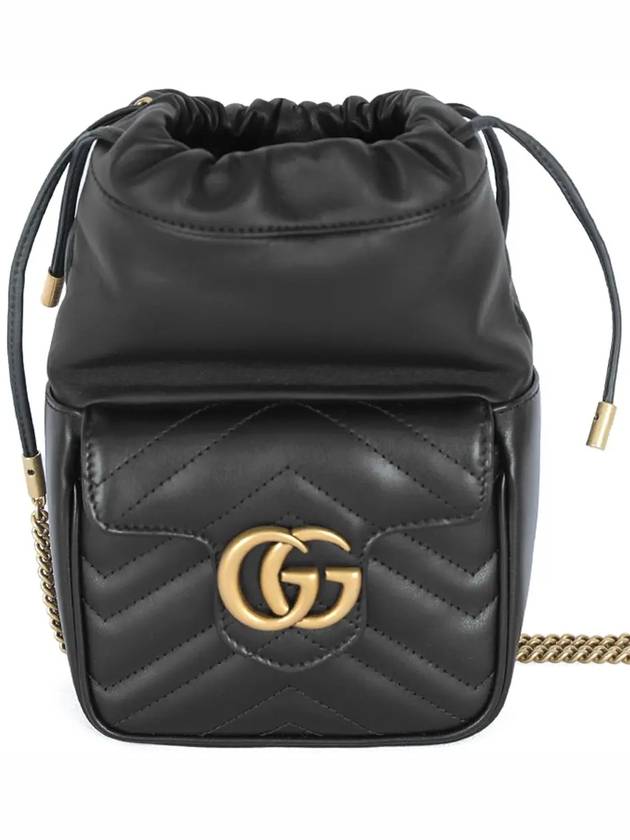 GG Marmont Mini Bag Black - GUCCI - BALAAN 3