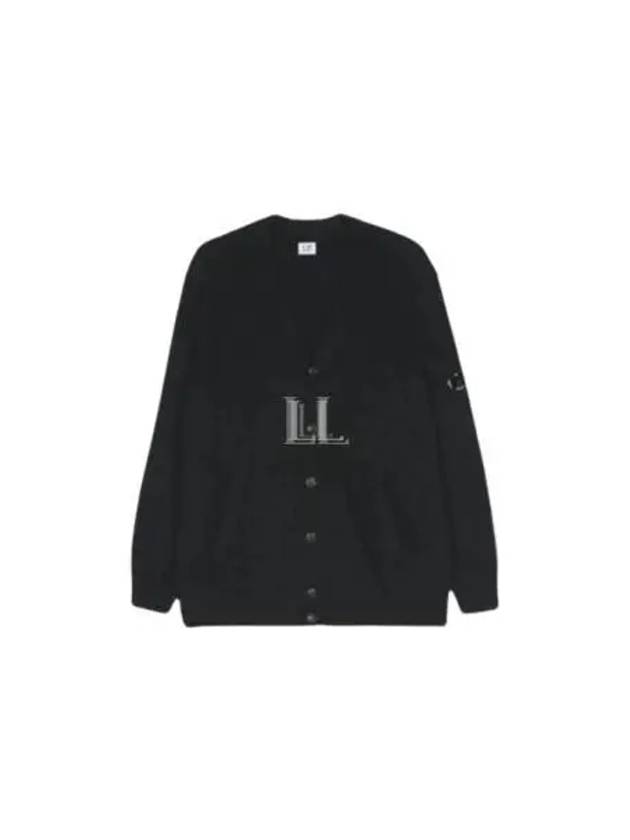 Lambswool GRS Buttoned Cardigan Black - CP COMPANY - BALAAN 2