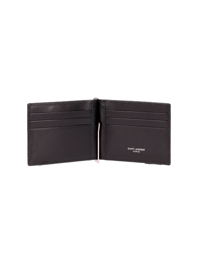 Monogram Money Clip Half Wallet Black - SAINT LAURENT - BALAAN 4