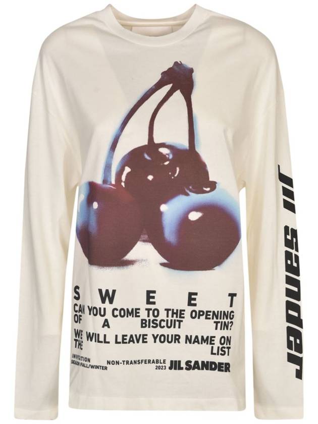 23 fw LONGSLEEBED t-shirt WITH print J03GC0108 J20117 196 B0230482265 - JIL SANDER - BALAAN 2