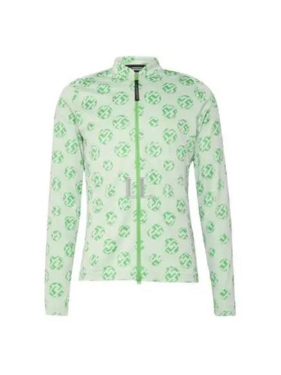 Patric Sphere Dot Jacquard Mid Layer Zip-Up Jacket Green White - J.LINDEBERG - BALAAN 2