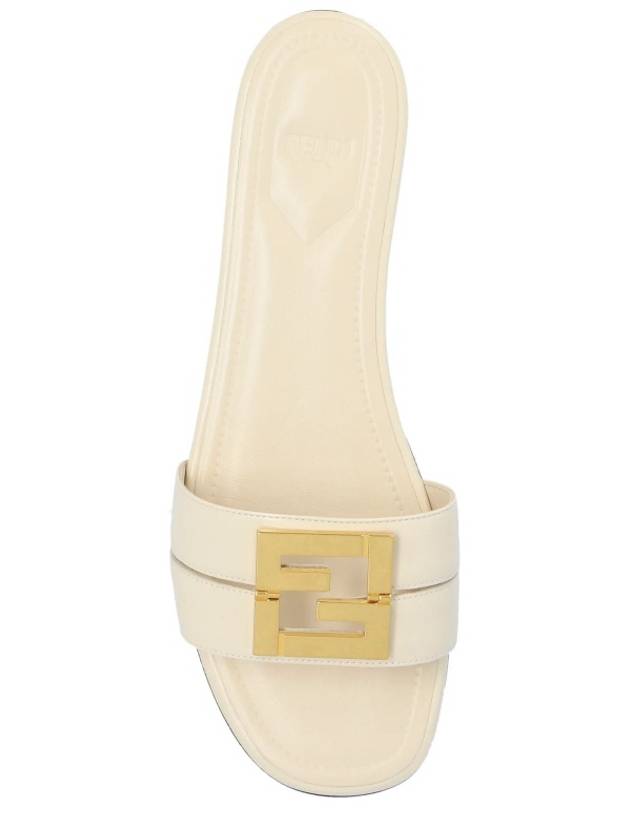 F Fold Leather Sandals White - FENDI - BALAAN 5