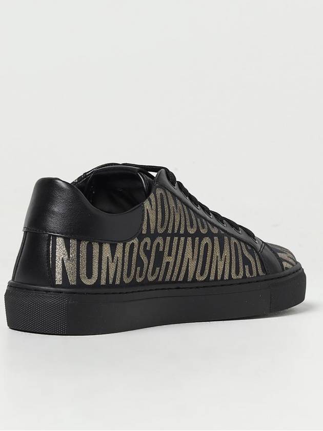 Sneakers Moschino Couture in pelle e tessuto con logo jacquard - MOSCHINO - BALAAN 3