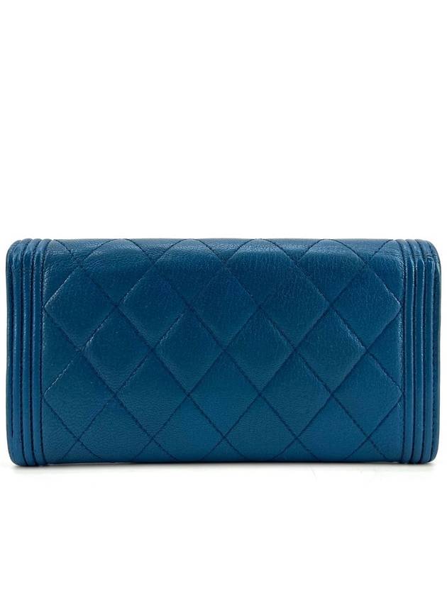 Boy calfskin flap long wallet - CHANEL - BALAAN 5