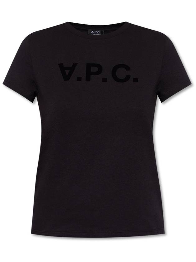 VPC Logo Organic Cotton Short Sleeve T-Shirt Black - A.P.C. - BALAAN 2