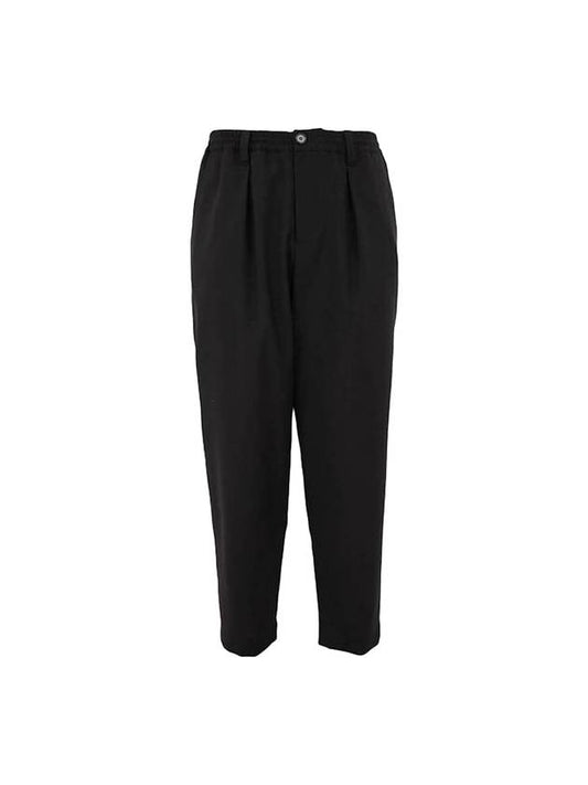 Men's Wool Straight Pants Black - MARNI - BALAAN.