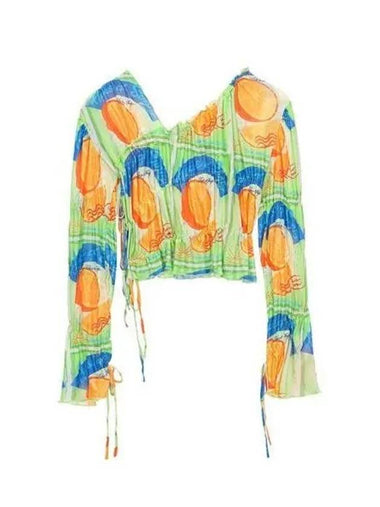 House of Sunny Blouse Women Slice Lemon Multi - HOUSE OF SUNNY - BALAAN 1