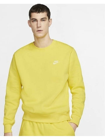 01BV2662731Club Fleece Crew TShirtLemon - NIKE - BALAAN 1