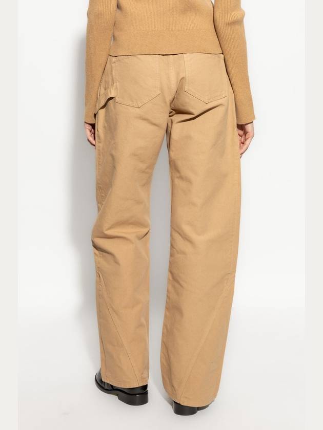 JW Anderson Jeans With Logo, Women's, Beige - JW ANDERSON - BALAAN 4