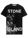 11th Anniversary Signature Logo Short Sleeve T-Shirt Black - STONE ISLAND - BALAAN 2
