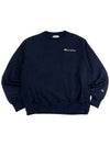 Reverse Weave Embroidered Script Men s Crew Neck Navy GF70 Y06819 NYC - CHAMPION - BALAAN 3