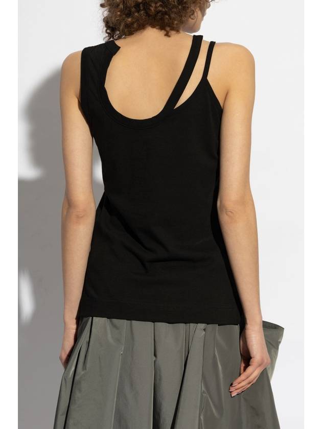 Yohji Yamamoto Top With Shoulder Cutouts, Women's, Black - YOHJI YAMAMOTO - BALAAN 4