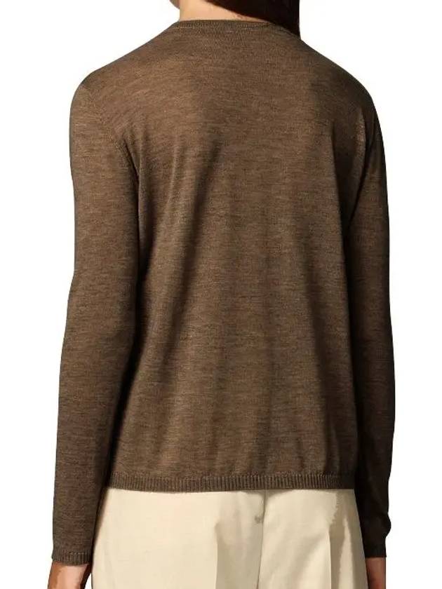 Women's Marmo Cashmere Knit Top Brown - MAX MARA - BALAAN.