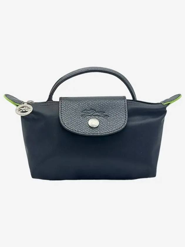 Le Pliage Green Handle Pouch Bag Black - LONGCHAMP - BALAAN 4