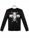 neoprene boxing print sweatshirt black - NEIL BARRETT - BALAAN 2