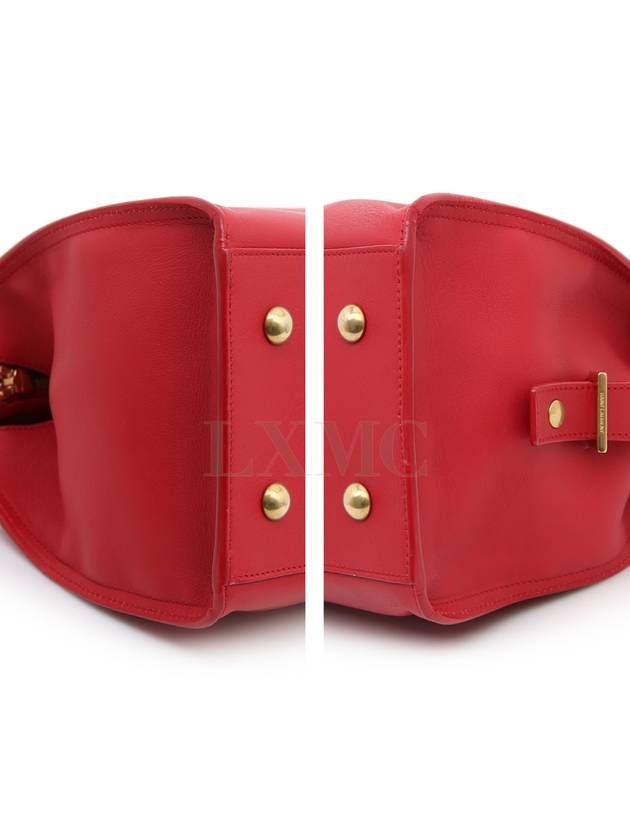 Kabachic Small Red Boston Bag 311210 - SAINT LAURENT - BALAAN 7