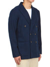 Double Breasted Blazer Jacket Navy - RVR LARDINI - BALAAN 4