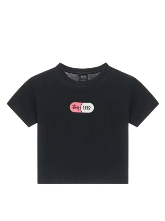 Capsule rib slim fit short sleeve t shirt black - STUSSY - BALAAN 1