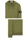 Waffen Patch Cotton Fleece Hoodie Olive - STONE ISLAND - BALAAN 6