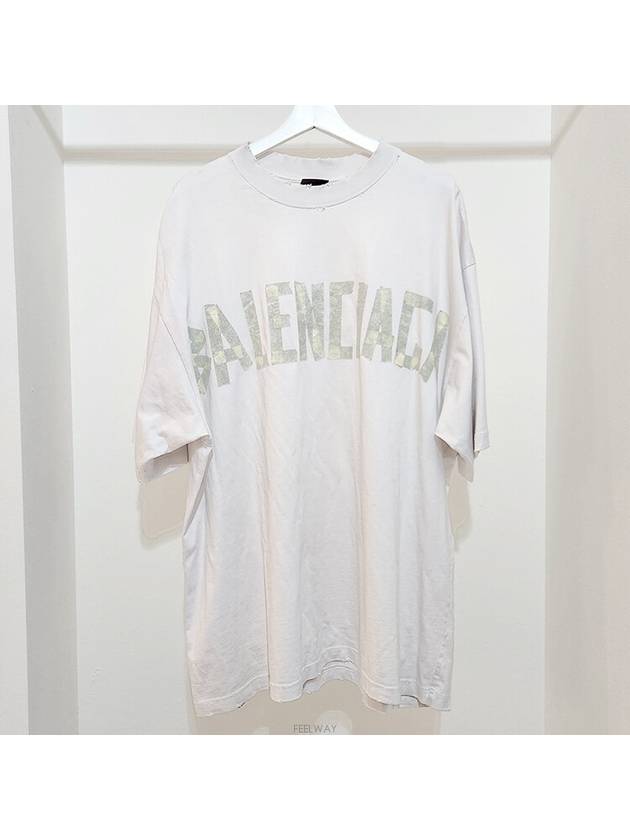 Tape type logo short sleeve L705695 - BALENCIAGA - BALAAN 1