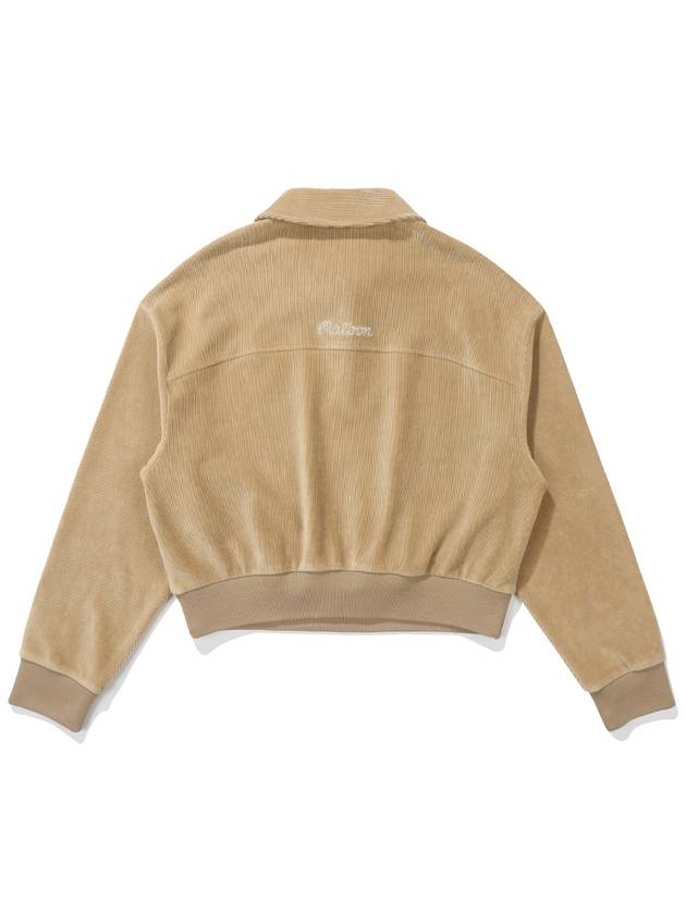 Corduroy half zip up DARK BEIGE WOMAN - MALBON GOLF - BALAAN 2