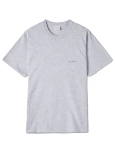 Micro word mark short sleeve t shirt heather gray - MUSEUM OF PEACE & QUIET - BALAAN 1