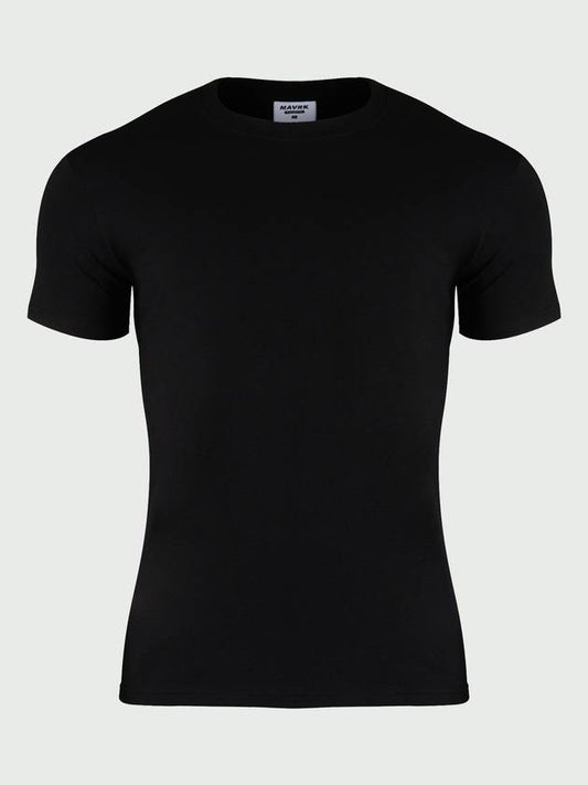 Unisex Slim Wide Plain Muscle Fit T-Shirt Black - MAVRK - BALAAN 1