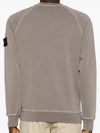 Garment Dyed Malfile Crewneck Sweatshirt Grey - STONE ISLAND - BALAAN 4