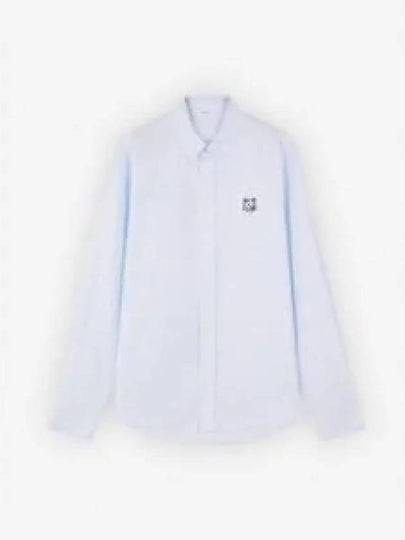 Contour Fox Head Casual Long Sleeve Shirt Blue - MAISON KITSUNE - BALAAN 2