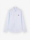 Contour Fox Head Casual Long Sleeve Shirt Blue - MAISON KITSUNE - BALAAN 2